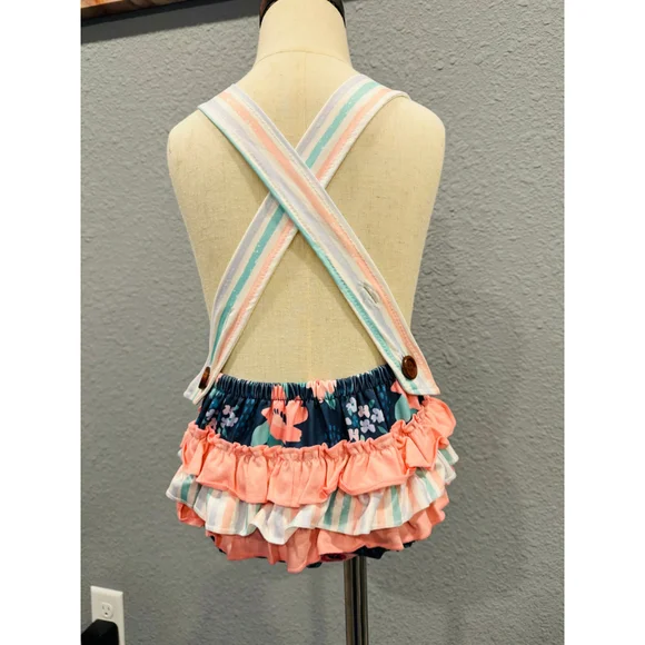 Wellington Designs Navy & Pink Bubble Romper, Sz 2T NWT - Picture 6 of 7